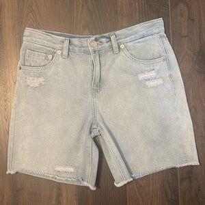 Levi's Girls Denim Shorts Girlfriend Midi Short 16 Regular